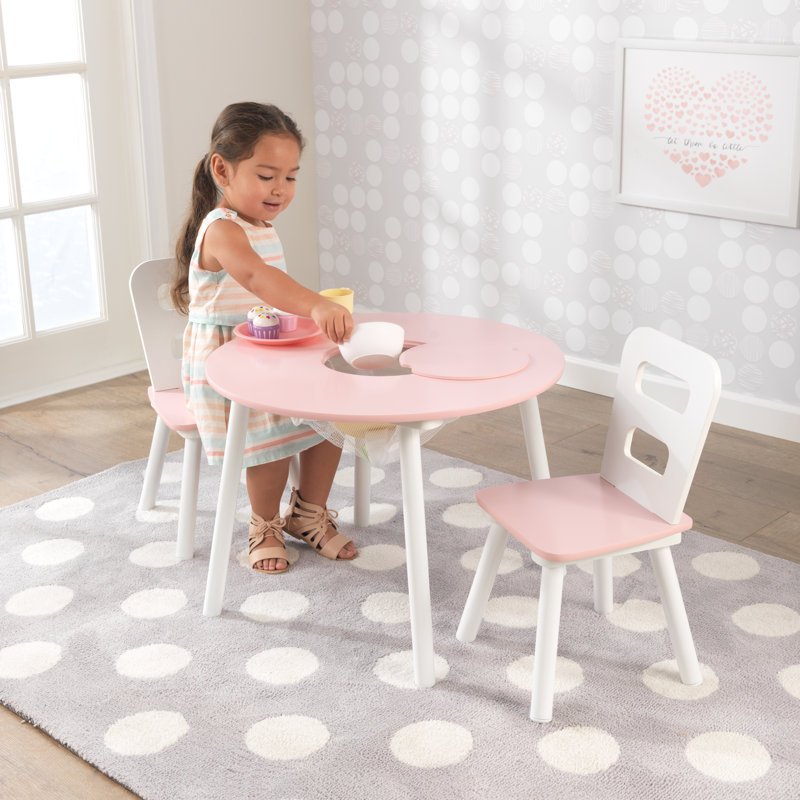 kids 3 piece round table and chair set