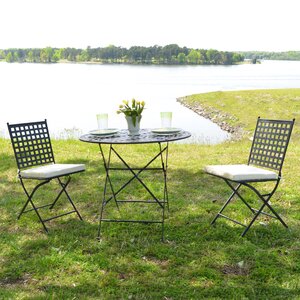 Emilio 3 Piece Metal Bistro Set