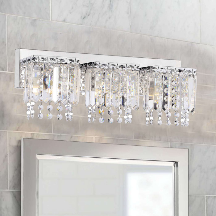 Mclemore Crystal Strand 3 Light Vanity Mclemore Crystal Strand 3 Light Vanity