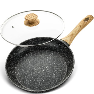 Ultra Nonstick Small Stone Interior Granite Nonstick, Details about   8 Inch Frying Pan Lid 