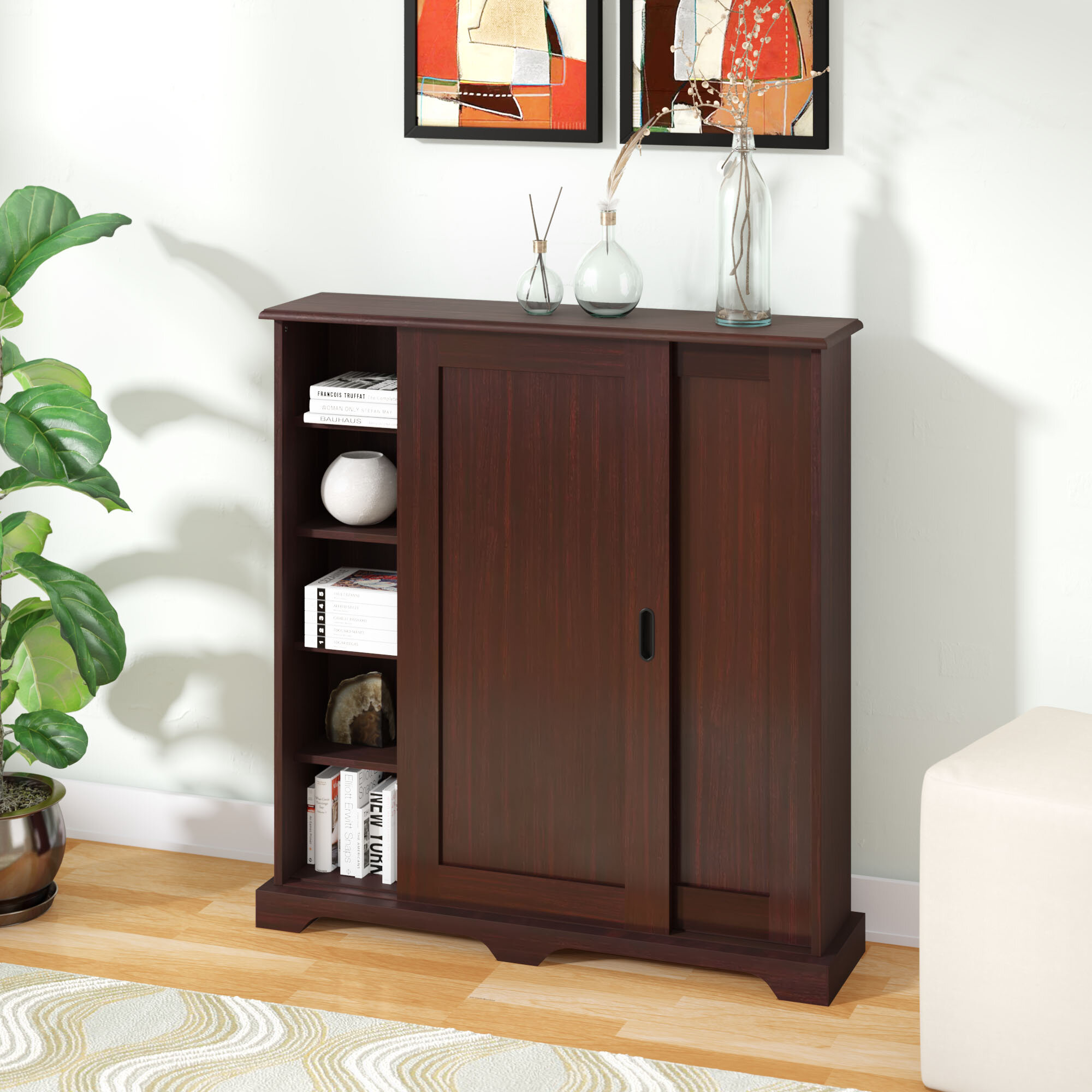 Andover Mills Sliding Door Multimedia Cabinet Reviews Wayfair