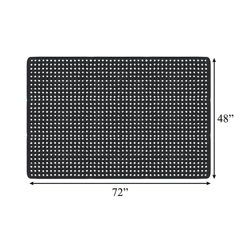 Symple Stuff Checkered Pattern Multi Utility Heavy Duty 72 In X 48 In Non Slip Outdoor Door Mat Wayfair