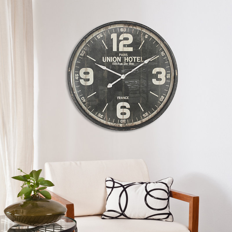Williston Blayze Oversized Iron 90cm Wall Clock Wayfair.co.uk