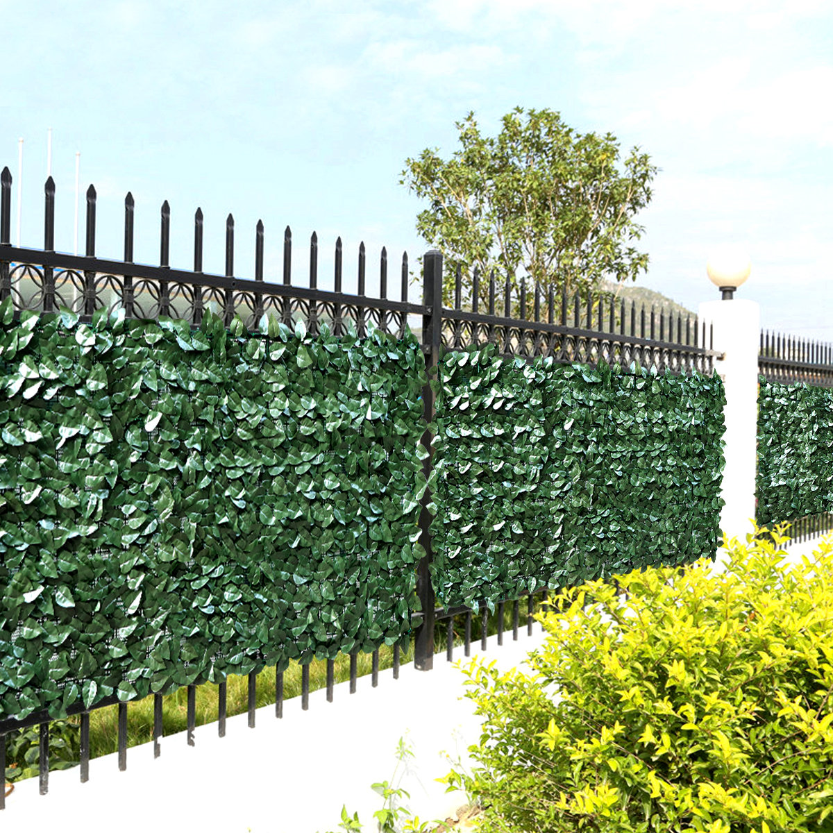 Privacy Fence Screen Artificial Ivy Leaf Garden Fake Green Plant Panel Hedge DIY 