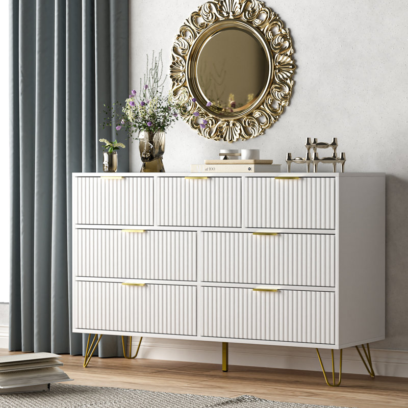 Vilinda 7 - Drawer Dresser Color: White