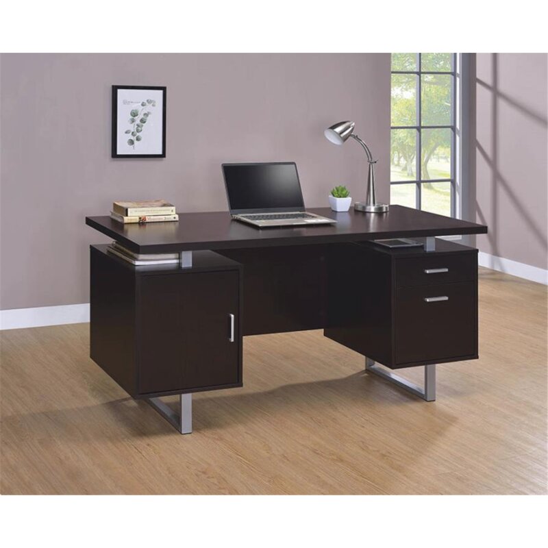 Orren Ellis Onancock Desk Credenza And Bookcase Set Wayfair