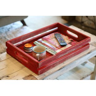 red decorative tray
