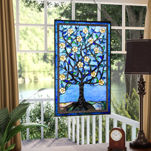 Stained Gl Panels You Ll Love Wayfair Tree Of Life Window Panel