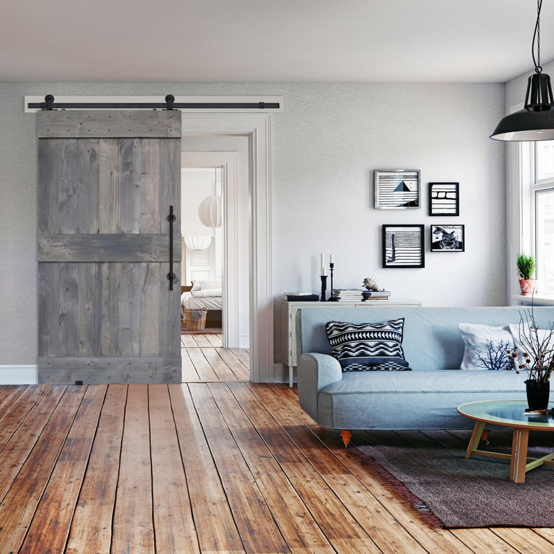 Barndoorz Paneled Wood Finish Barnwood Barn Door Without Paneled Wood Finish Barnwood Barn Door