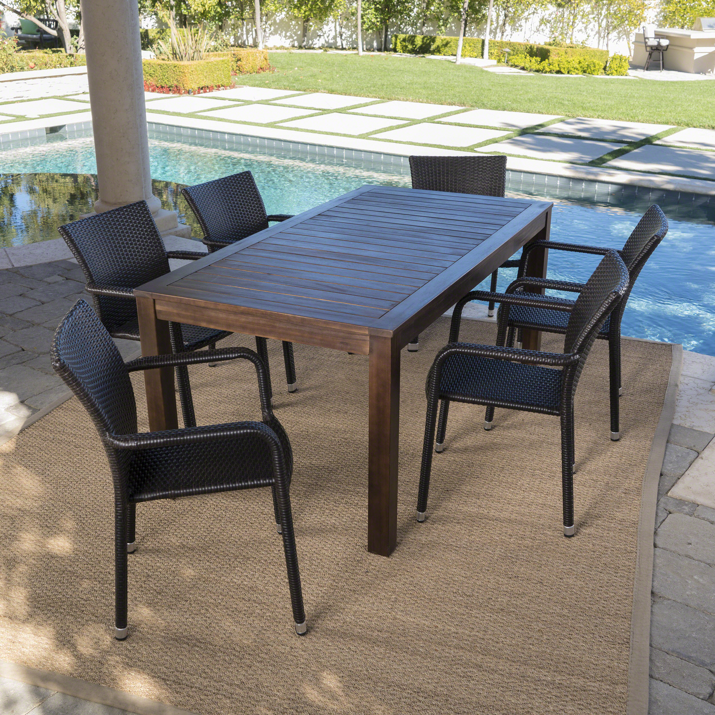 Brayden Studio Appleby Outdoor 7 Piece Dining Set Reviews Wayfair Ca