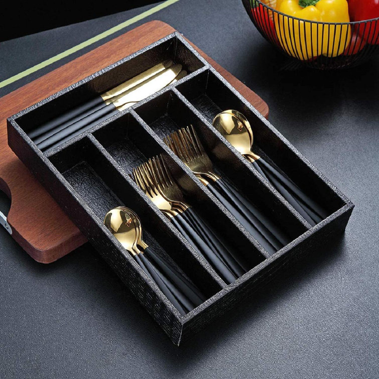 Aikam 2.36'' H x 10.63'' W x 9.45'' D Flatware & Kitchen Utensils Drawer  Organizer