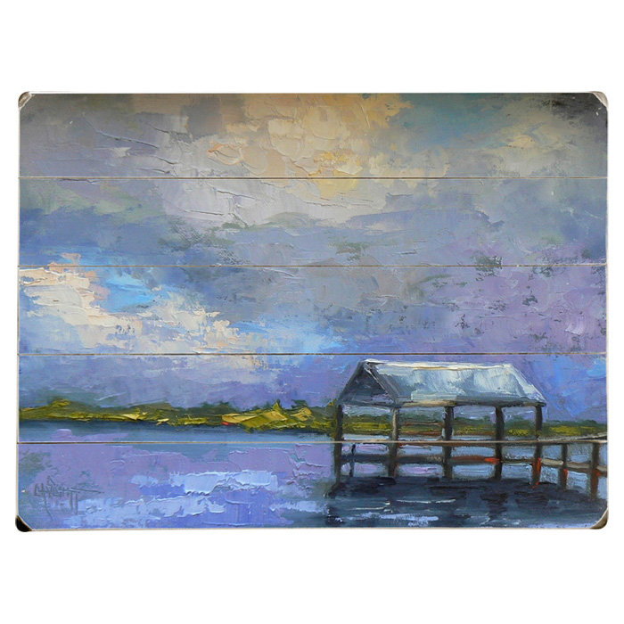 Artehouse Llc Coastal Dock Drawing Print Multi Piece Image On Wood