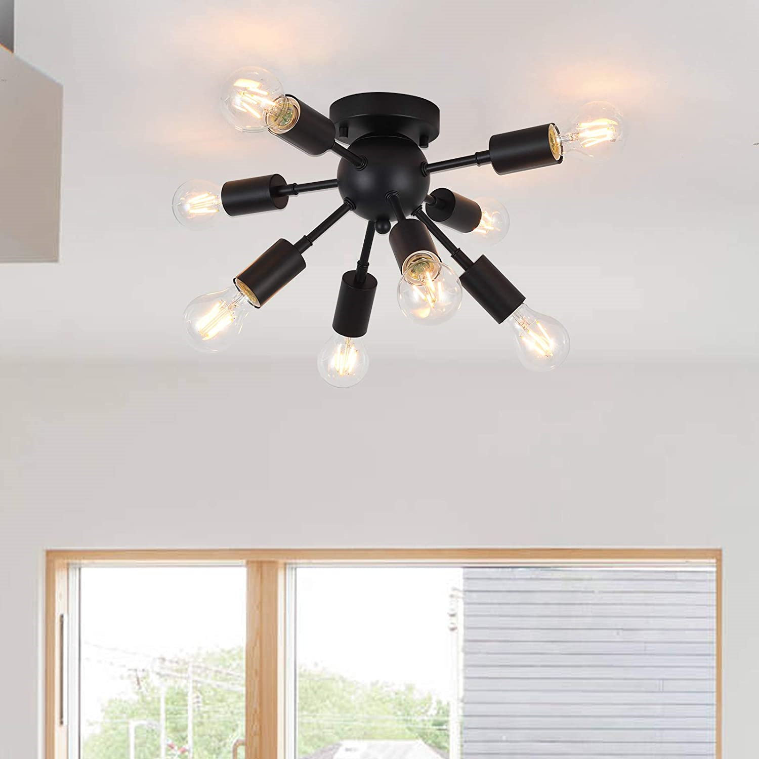 Corrigan Studio® 8 Lights Modern Sputnik Ceiling Light Vintage Semi