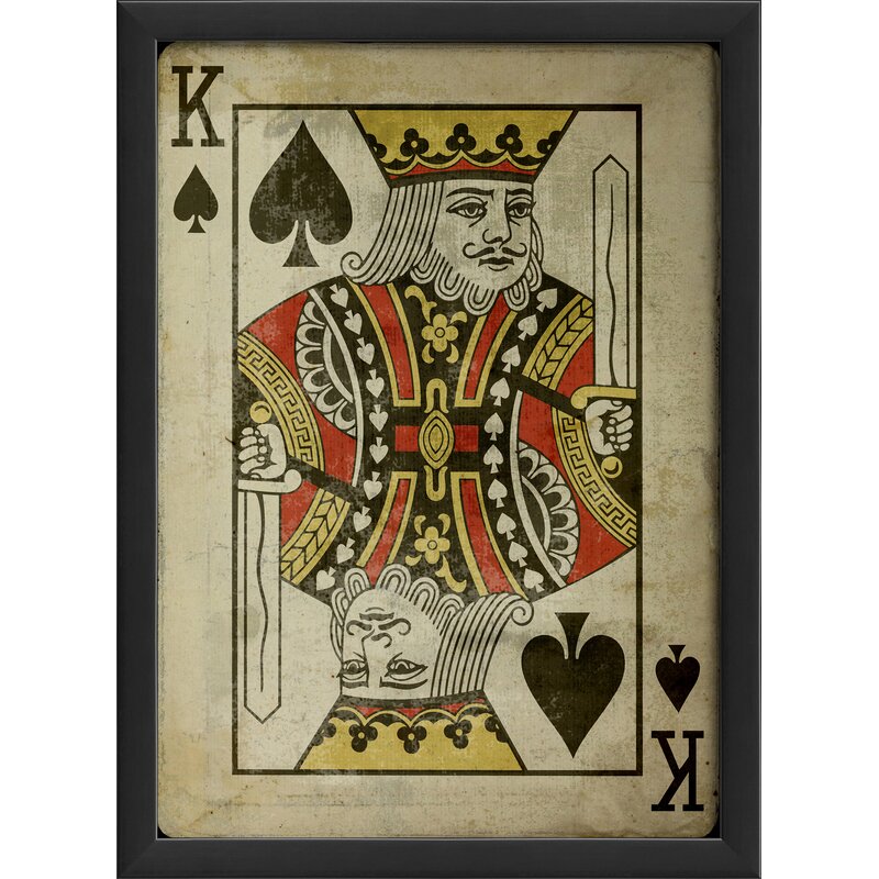 The Artwork Factory King of Spades Framed Graphic Art | Wayfair