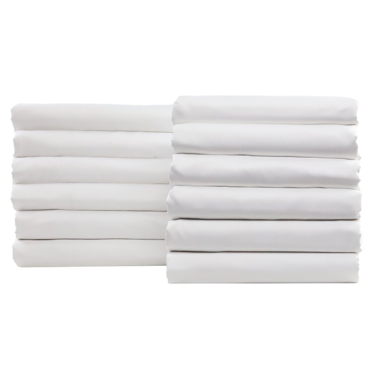 1 new white flat sheet king  108x110 300 thread count parcale hotel 1888 mills 