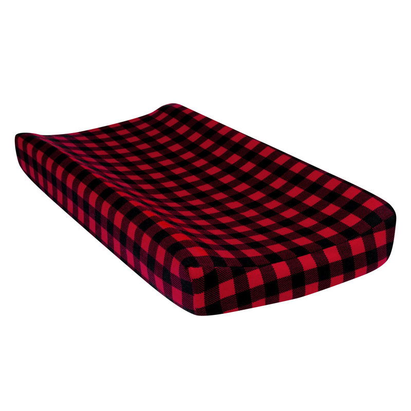 red changing pad cover