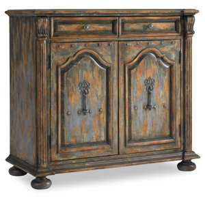 Wakefield 2 Door 2 Drawer Accent Cabinet with Bun Feet