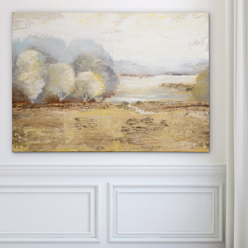 Winston Porter Misty Golden Morning Oil Painting Print On Wrapped Canvas Reviews Wayfair
