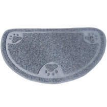 corner cat litter mat