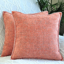 red chenille throw pillows