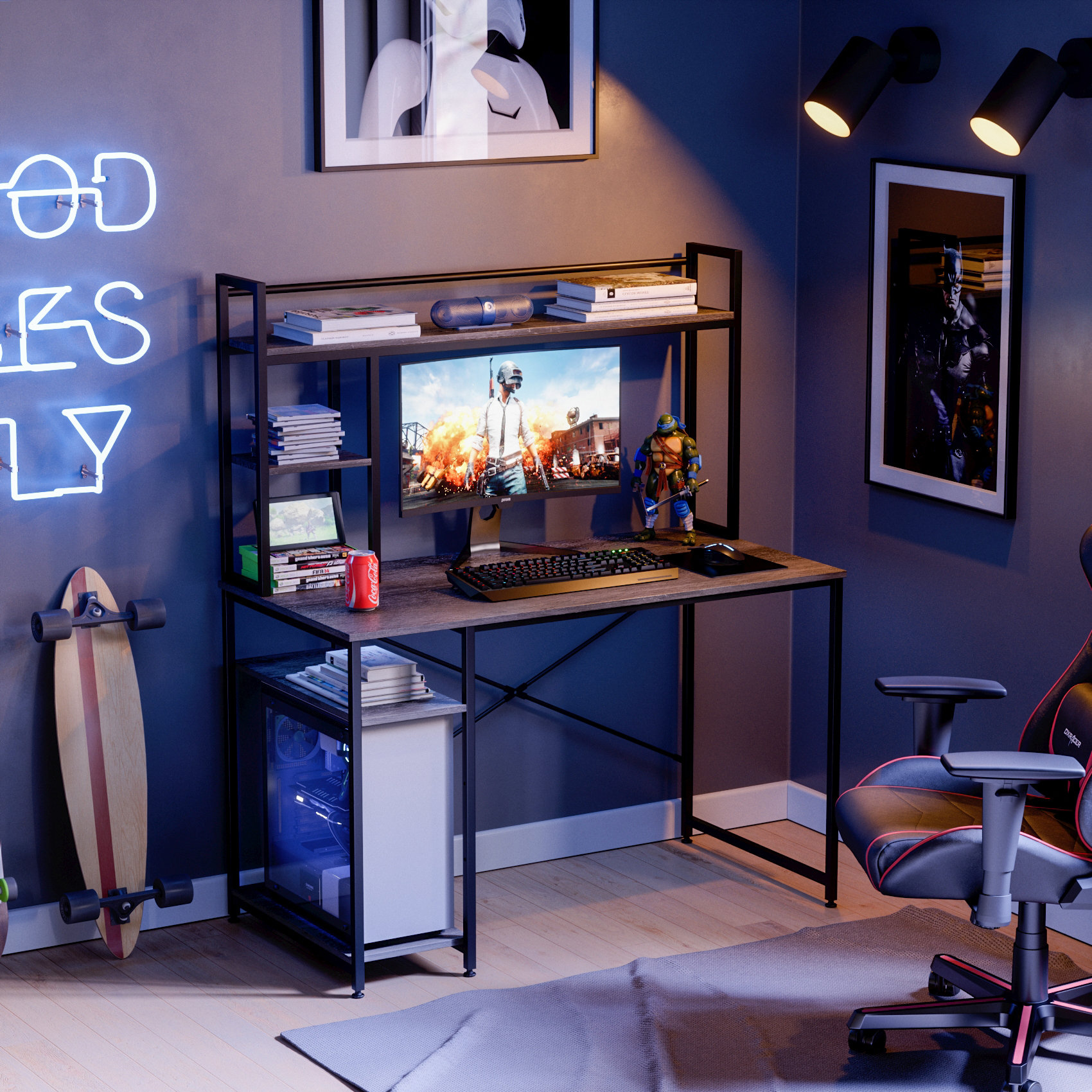 Inbox Zero Reversible Desk with Hutch & Reviews Wayfair