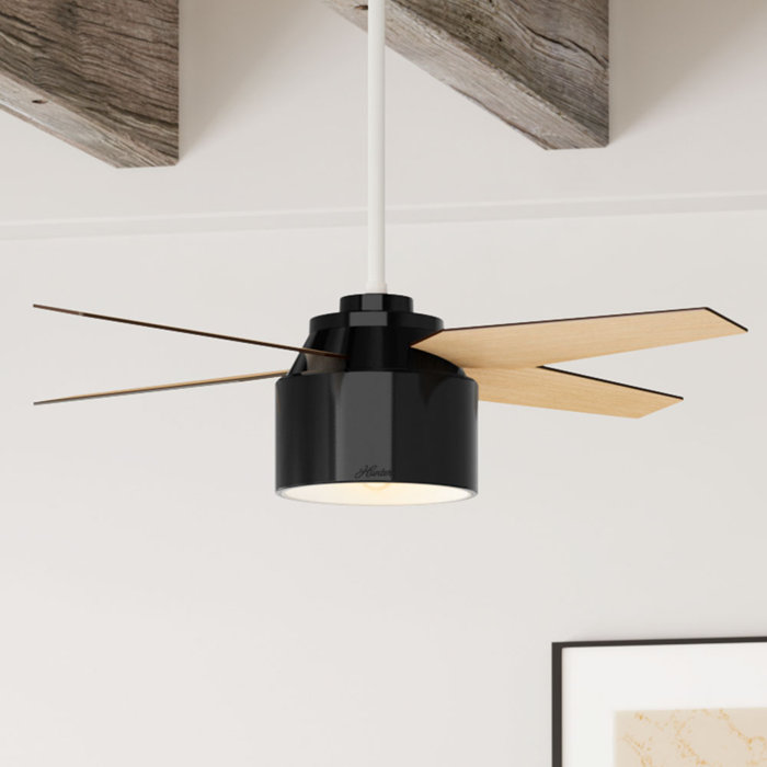Hunter Vintage Ceiling Fan Original Very Good Set Of 5 Black