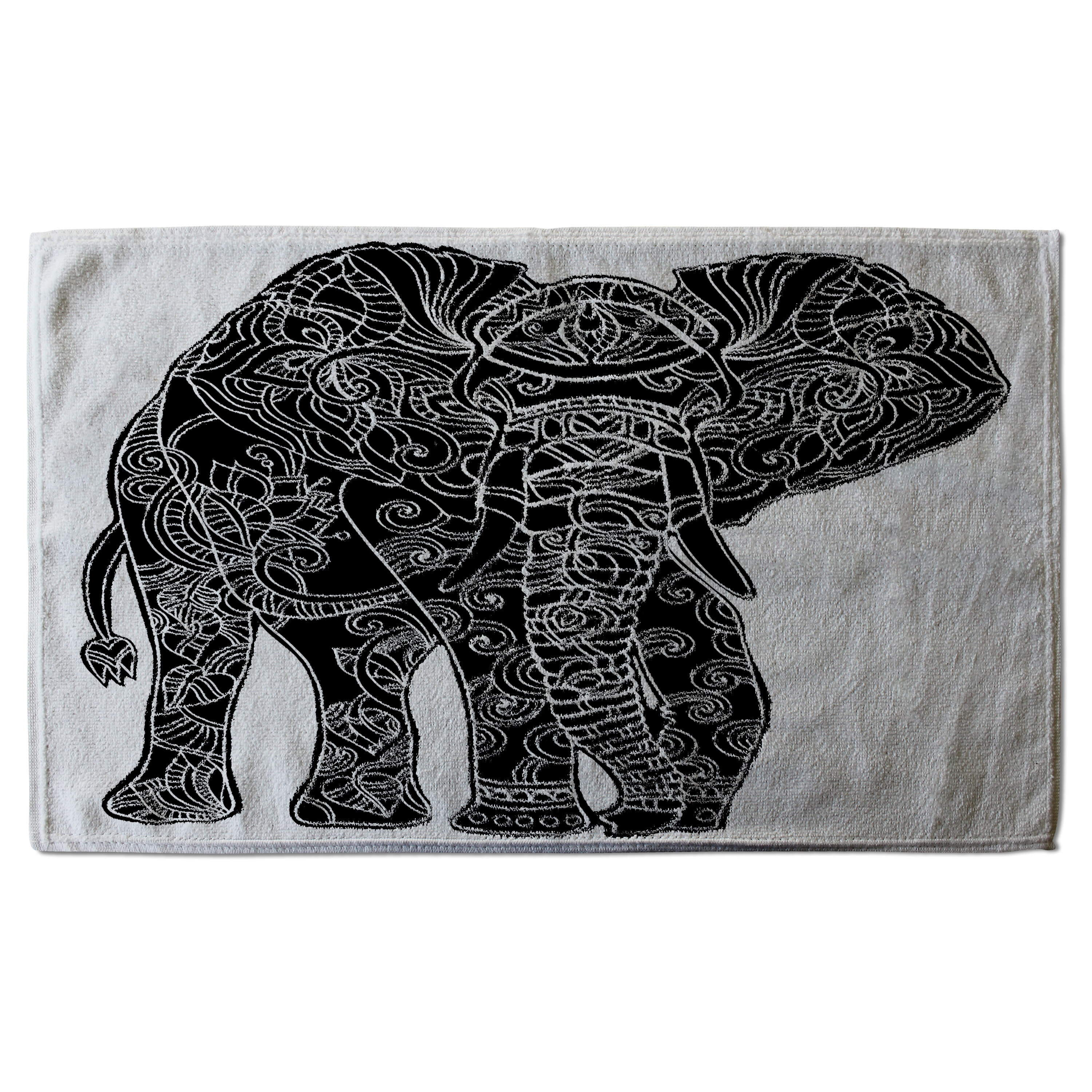 Elephants Silhouette Black Rim Glass Coaster Animal Breed Gift AE-4GC