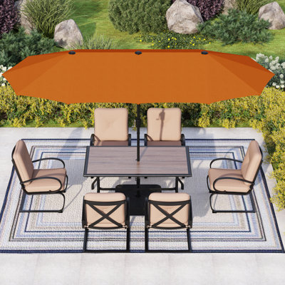 Aletse 13' x 6.5' Rectangular Market Umbrella