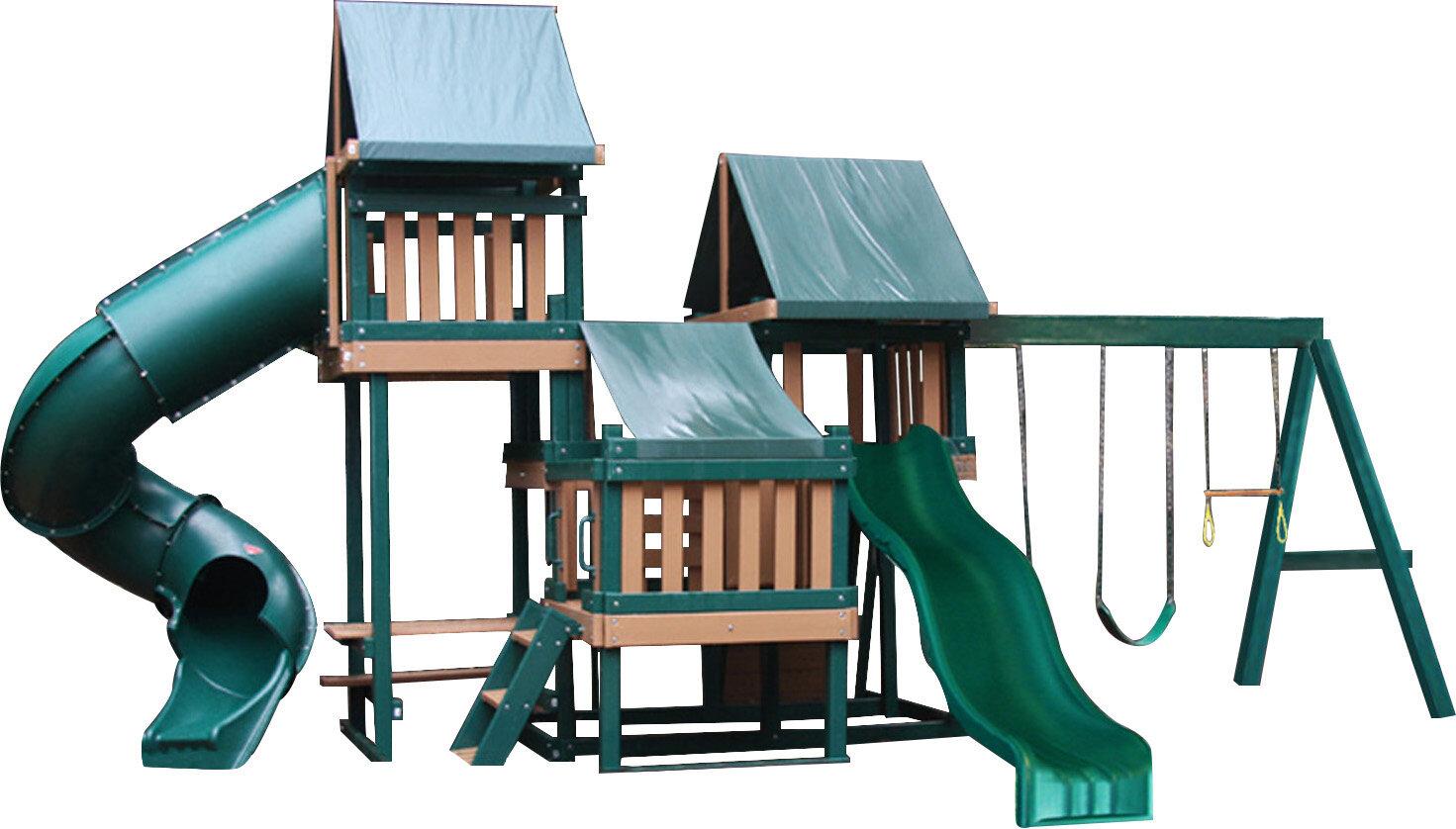 polymer coated wooden playset