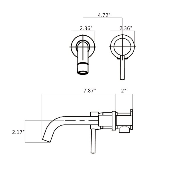 MAXWELL Wall Mounted Bathroom Faucet with Drain Assembly & Reviews ...