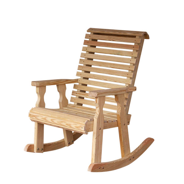 Amish Casual Heavy Duty 600 Lb Roll Back Treated Rocking Chair | Wayfair