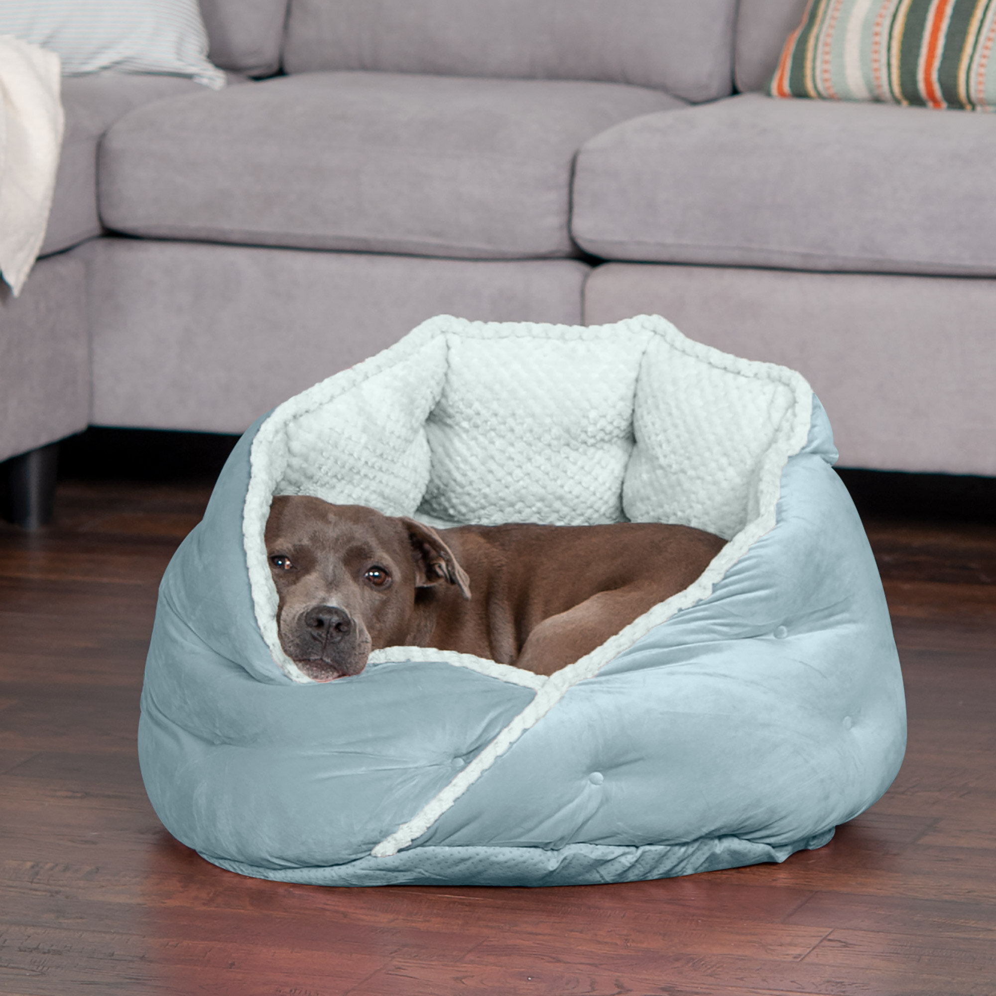 minky dog bed