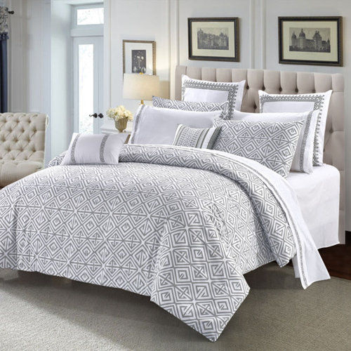 Special New Luxurious Hotels Series 600 TC 3 Pieces Embroidered Duvet Cover Set 100/% Organic Egyptian Cotton Queen Solid Embroidered