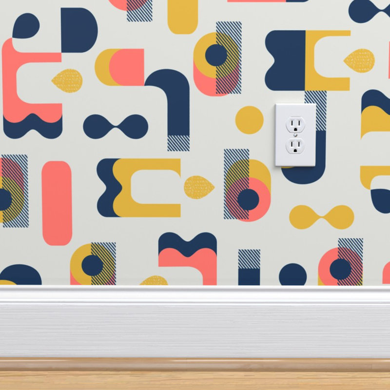 Wrought Studio Ector Bauhaus Memphis 27 L X 24 W Wallpaper Panel