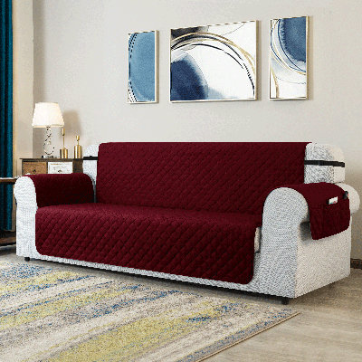Reversible Non-Slip Box Cushion Sofa Slipcover