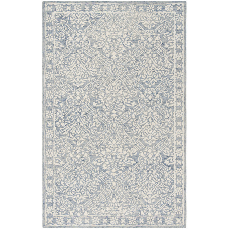 Lauren Ralph Lauren Olivier Hand Tufted Wool Blue Ivory Area Rug Reviews Wayfair