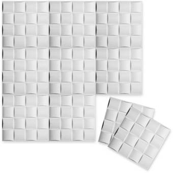 Orren Ellis Colasanto 19 7 W X 19 7 L Vinyl Wall Paneling In White Wayfair