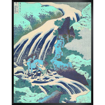Vault W Artwork Japanese Waterfall By Katsushika Hokusai Framed