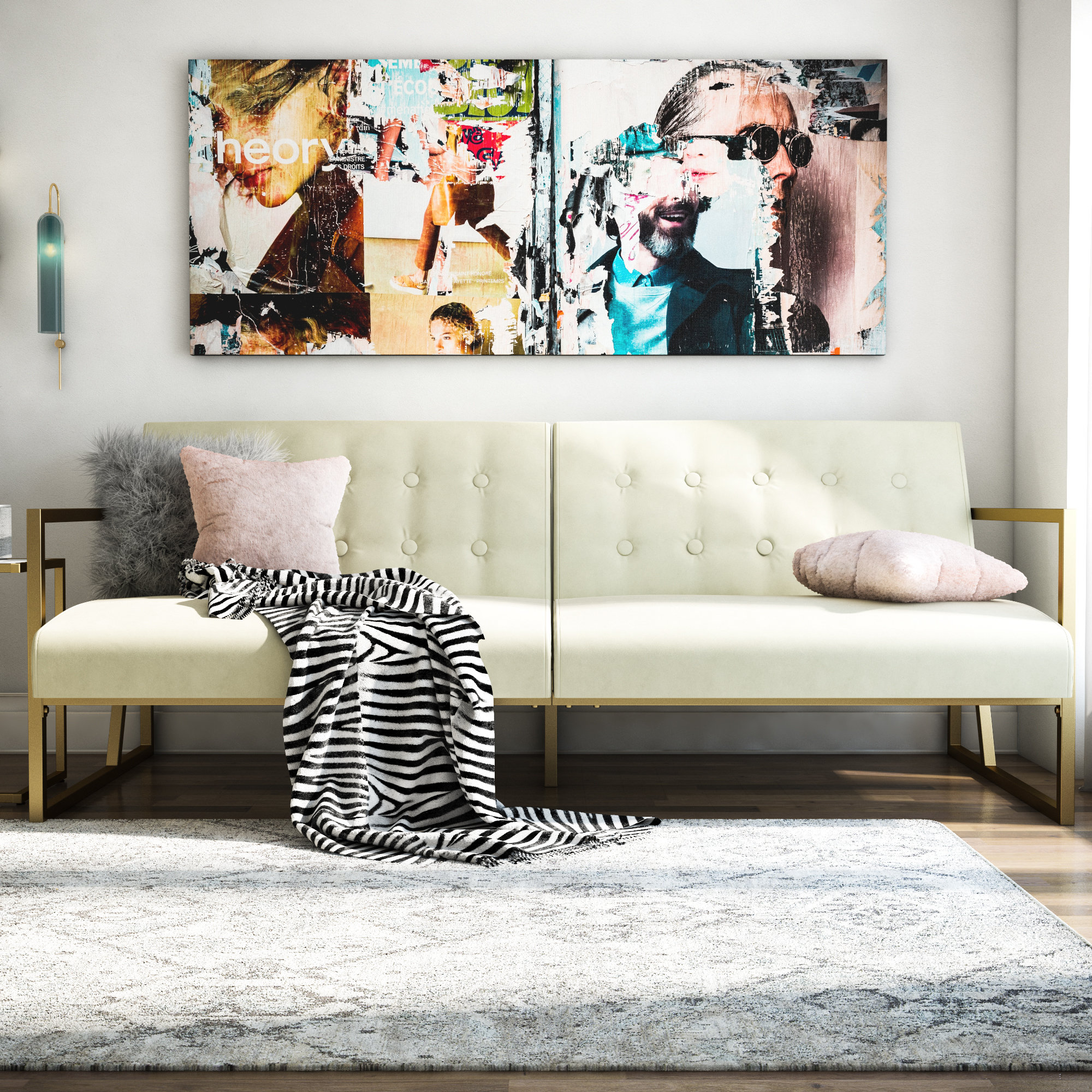 Cosmoliving By Cosmopolitan Lexington 3 Seater Clic Clac Sofa Bed Lexington 3 Seater Clic Clac Sofa Bed
