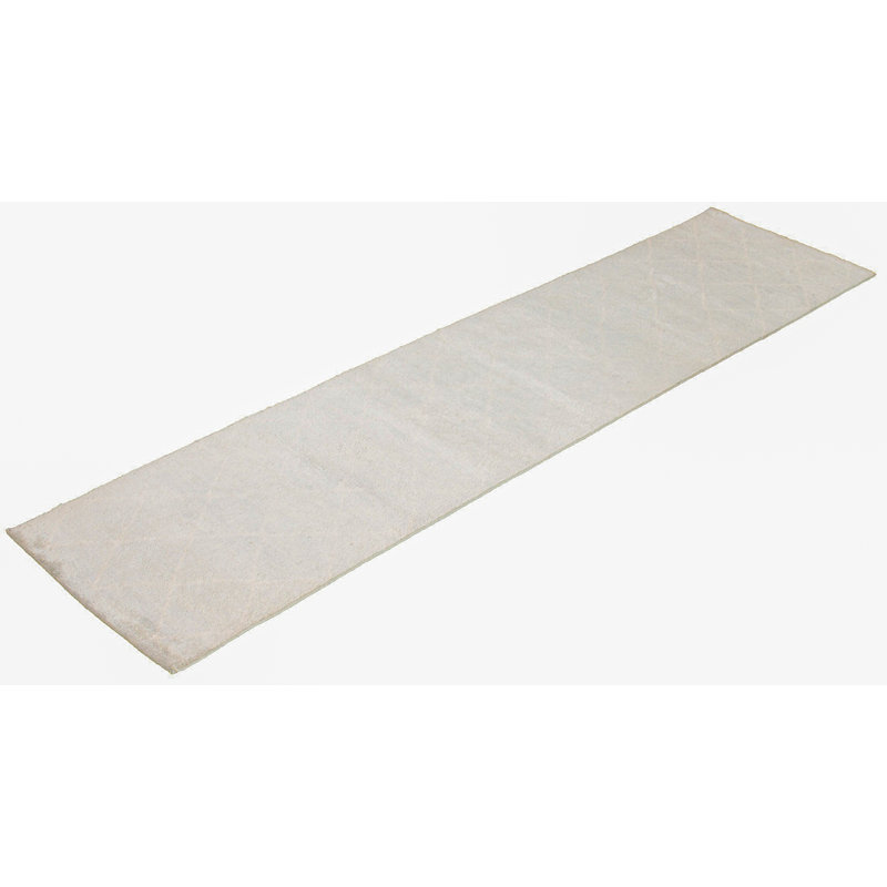 Isabelline One Of A Kind Hand Knotted 2010s Moroccan Light Gray Ivory 2 7 X 10 Runner Wool Area Rug Wayfair