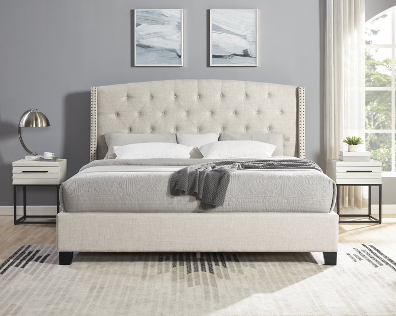 *missing side table* Odeen 3-Piece Bedroom Set Color: White/White, Bed Size: King