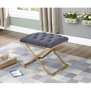 Go to store & view more images Mercer41 Centers Button-Tufted Upholstered Bench