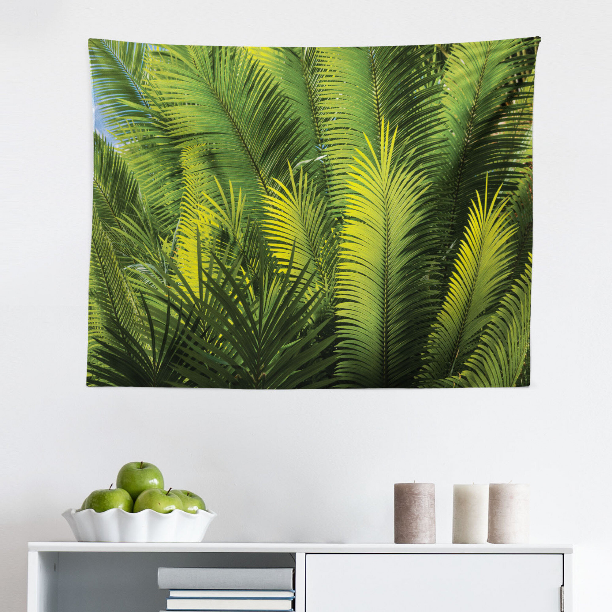 Teal Brown Ambesonne Palm Tree Tapestry 60 X 80 Wall Hanging for Bedroom Living Room Dorm Decor Summer Beach Vintage Style Tropical Sunset Picture Print 