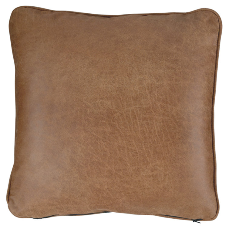 faux leather pillow