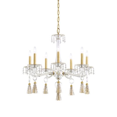 Tassau 7 Light Candle Style Chandelier Schonbek Crystal Clear