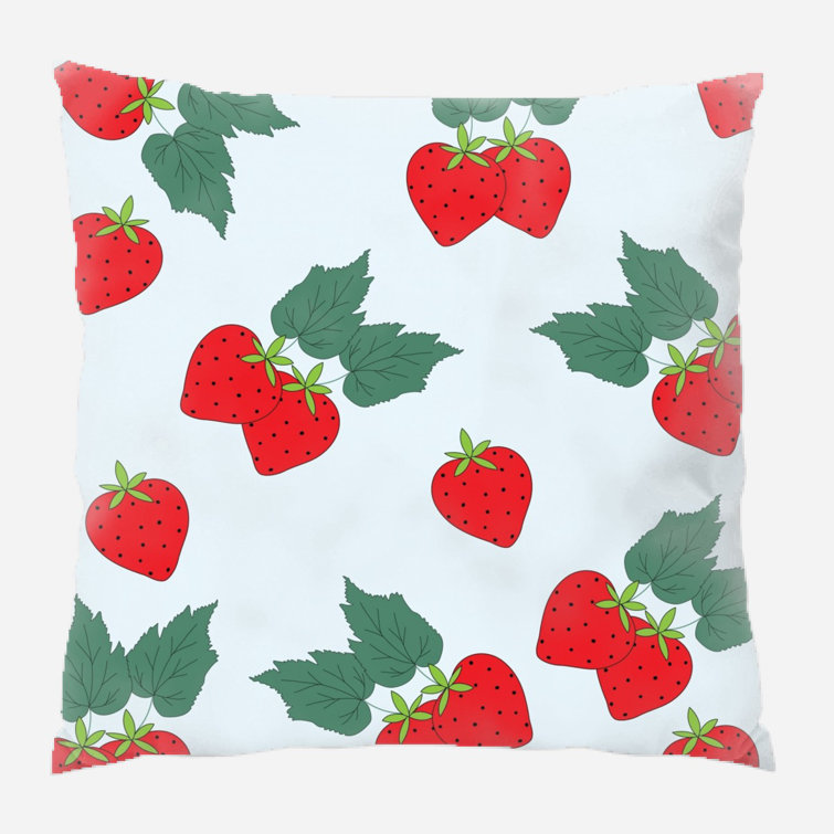 strawberry throw pillow