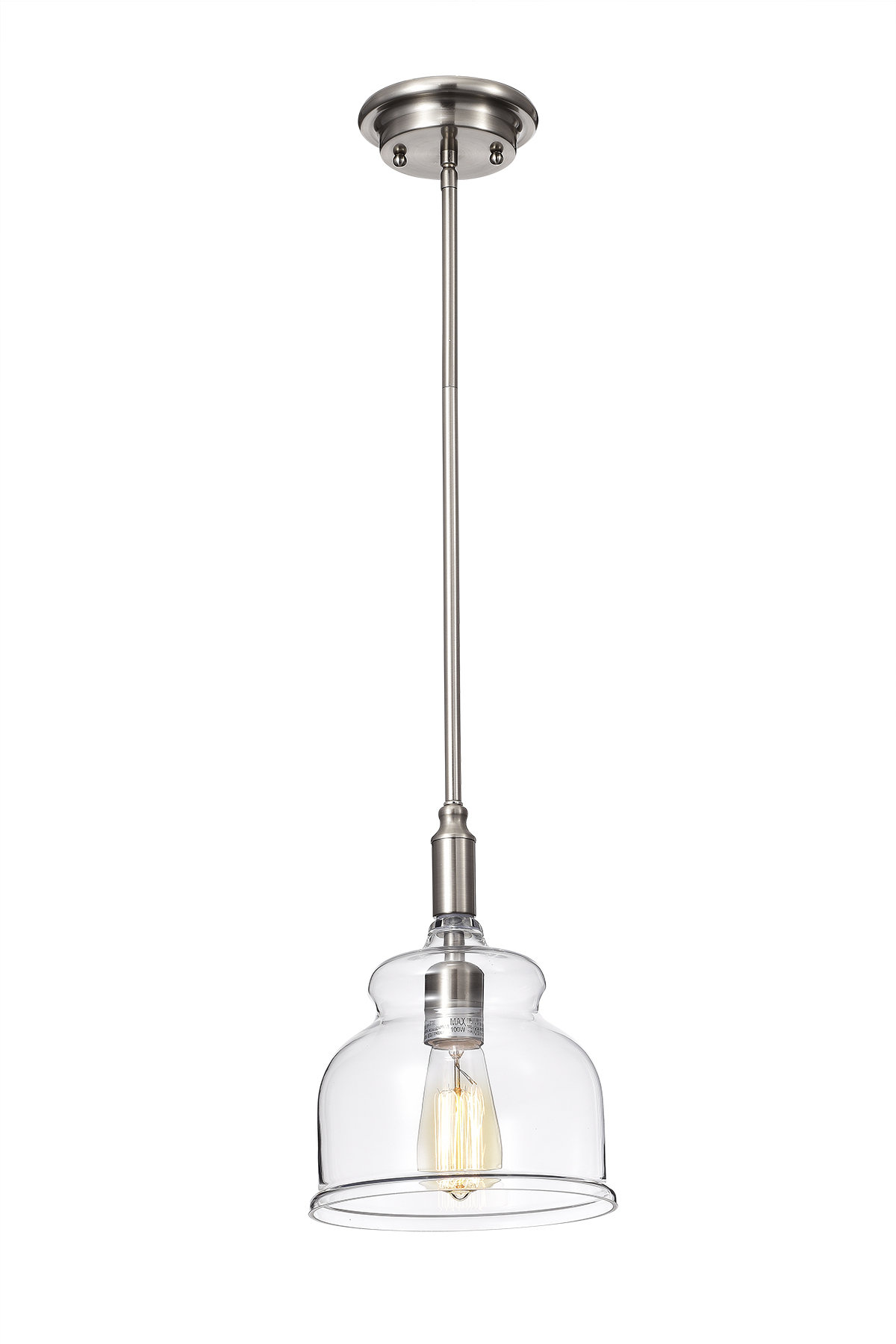 Breakwater Bay Imani 1 Light Single Bell Pendant with Wrought Iron Accents & Reviews Wayfair