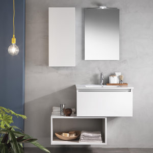 Urban Designs 107 cm Wandmontierter Waschtisch T..