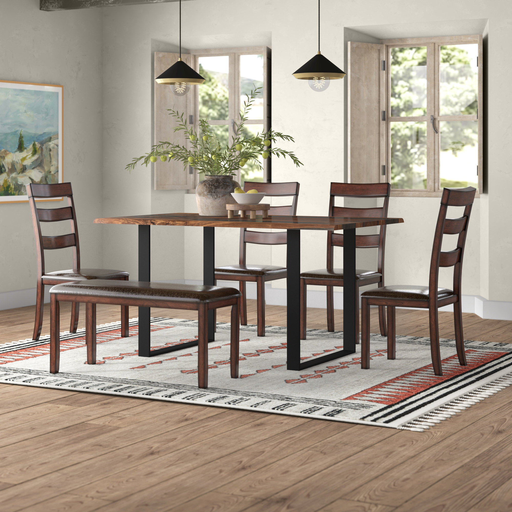 iron dining room set