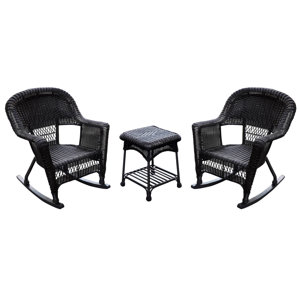 Burtch Wicker Rocking Chairs (Set of 2)